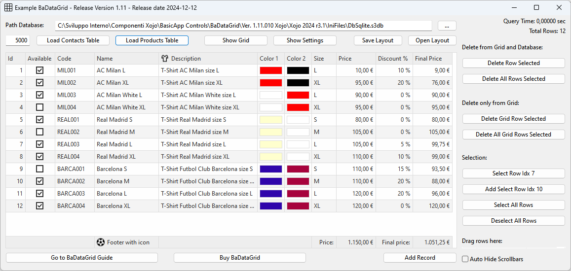 BasicApp Xojo DataGrid 2 light