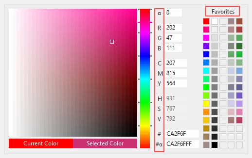 picker ColorText
