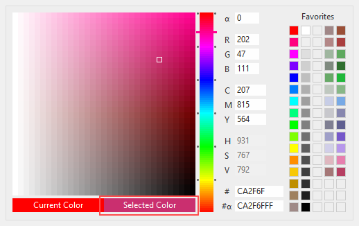 picker SelectedColor